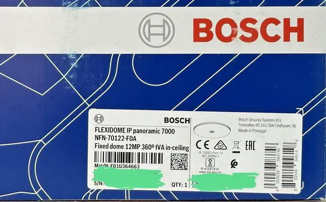 Alt view image 3 of 4 - Bosch NFN-70122-F0A Flexidome IP Fixed Dome 12MP 360º IVA Panoramic Camera IC - OEM