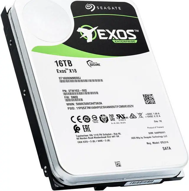 Alt view image 3 of 7 - Seagate Exos X18 16TB SATA 6Gb/s Enterprise HDD (ST16000NM000J) - OEM