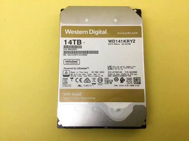 Main image of WD Gold 14TB 7.2K SATA 6Gb/s 3.5'' Internal Enterprise Class HDD WD141KRYZ - OEM