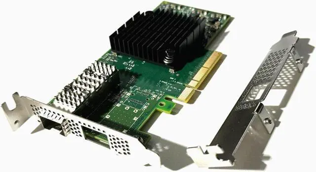 Alt view image 2 of 4 - BOTH BRACKET CX4111A MELLANOX CONNECTX-4 LX SFP28 25GBE PCI-E NETWORK ADAPTER