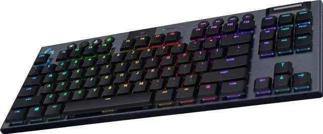 Alt view image 3 of 7 - Logitech G915 LIGHTSPEED TKL Wireless Mechanical Clicky Switch Gaming Keyboard