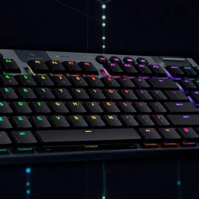 Alt view image 4 of 7 - Logitech G915 LIGHTSPEED TKL Wireless Mechanical Clicky Switch Gaming Keyboard