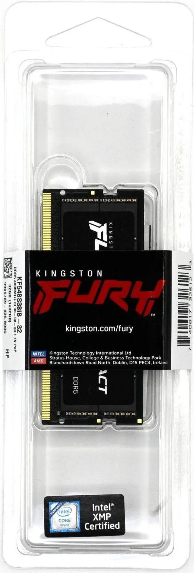 Kingston FURY Impact 32GB DDR5 4800MHz SODIMM Laptop Memory Module