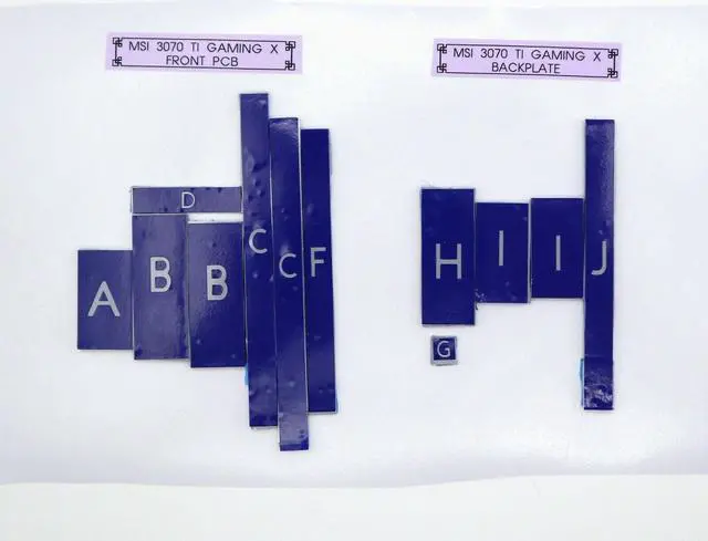 Main image of XPC 20 W/mK Thermal Pad Set MSI RTX 3070 Ti Gaming X Trio Full Set Front Back