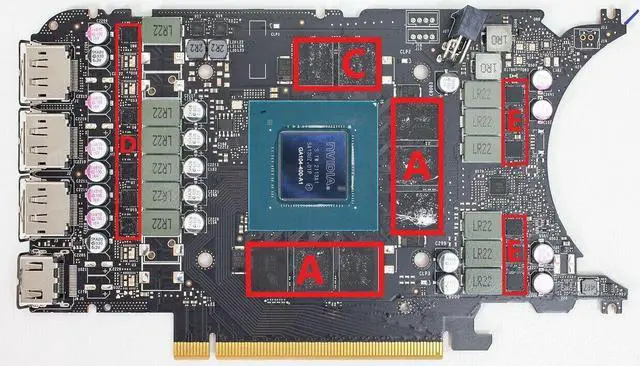 Alt view image 2 of 3 - 20 W/mK Thermal Pad Set NVIDIA RTX 3070 Ti FE Founder's Full Set