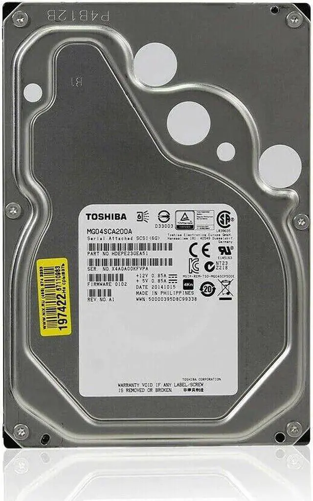 Alt view image 3 of 6 - (NOT FOR HOME PC!) Toshiba (SAS) 3.5" Hard Drive 2TB HDEPE23GEA51F 7200 RPM 64MB 4Kn for Desktop