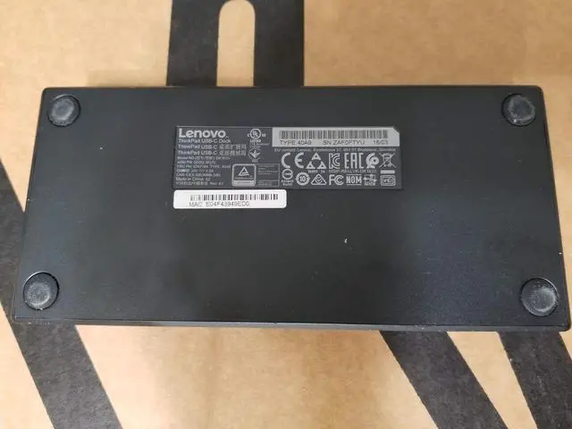 Alt view image 4 of 6 - Lenovo Thinkpad USB-C Dock US - 40A90090US Docking Station 40A9 DK1633 - OEM