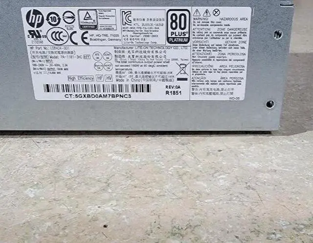 Alt view image 2 of 5 - HP EliteDesk 705 G4 SFF L08404-001 180 Watts Switching Power Supply TESTED