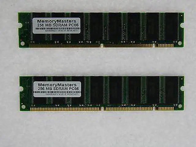 Main image of 512MB 2X256MB MEMORY 32X64 168 PIN PC66 10NS 3.3V NON ECC SDRAM DIMM