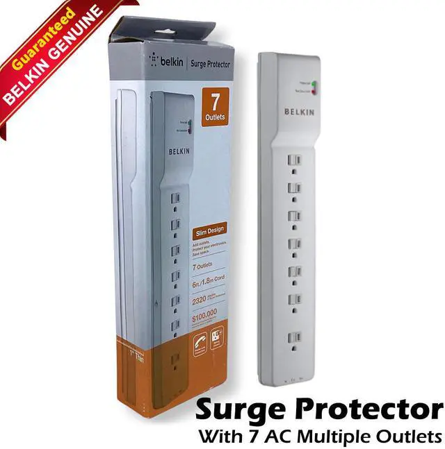Main image of HP AG290AA Belkin 7-Outlet Surge Protector Power Strip BE107200-06
