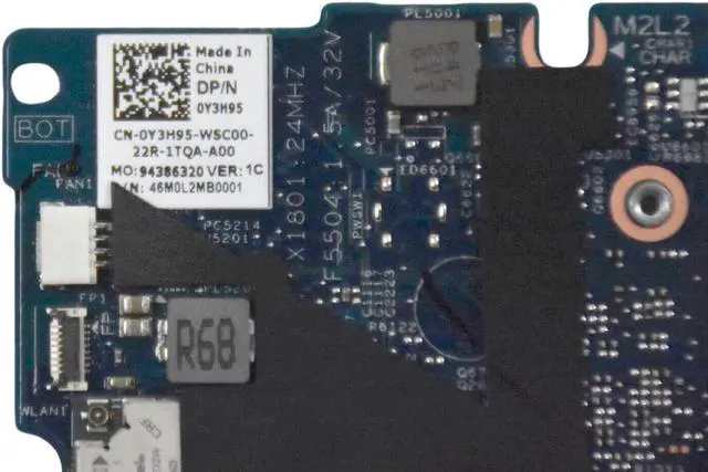 Alt view image 6 of 7 - OEM Dell Inspiron 13 7300 2-In-1 Motherboard i5-10210U 1.6GHz DDR3 8GB RAM Y3H95