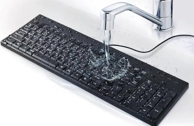 Alt view image 2 of 3 - Box of 10 IRK32W-BK 104 Keys Usb I-rocks Black Hand-washable Engraved Durable