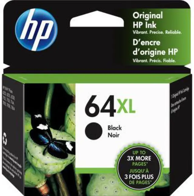 Main image of HP 64XL High Yield Black Original Ink Cartridge, ~600 pages, N9J92AN#140