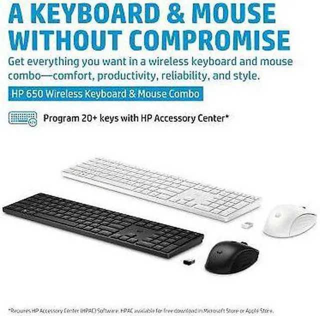 Alt view image 3 of 7 - HP 650 Wireless Keyboard and Mouse Combo