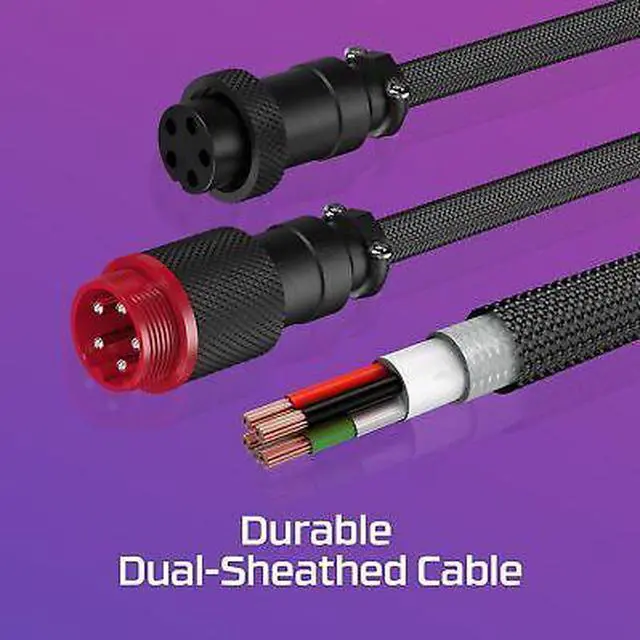 Alt view image 6 of 7 - HyperX USB-C Coiled Cable Light Green-White
