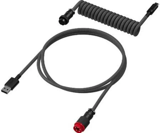 Alt view image 3 of 7 - HyperX USB-C Coiled Cable Gray-Black