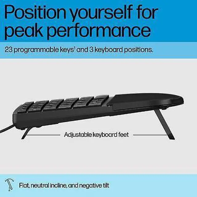 Alt view image 7 of 7 - HP 480 Comfort Wired Keyboard