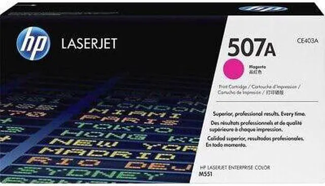 Main image of HP 507A CE403A Magenta Original LaserJet Toner Cartridge Magenta - OEM