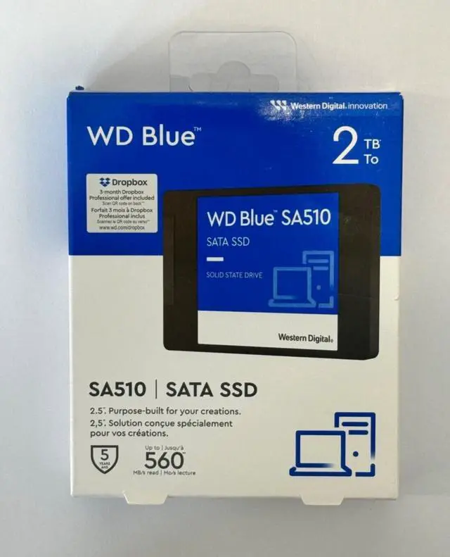 Main image of NEW!!! WD Blue SA510 WDS200T3B0A 2 TB Solid State Drive - 2.5" Internal - SATA