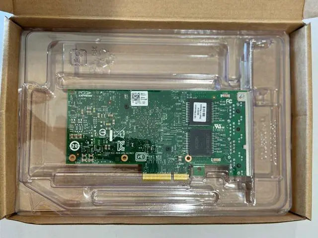 Alt view image 2 of 2 - Dell 0T34F4 Intel I350-T4 Quad Gigabit Network Adapter with Both Brackets