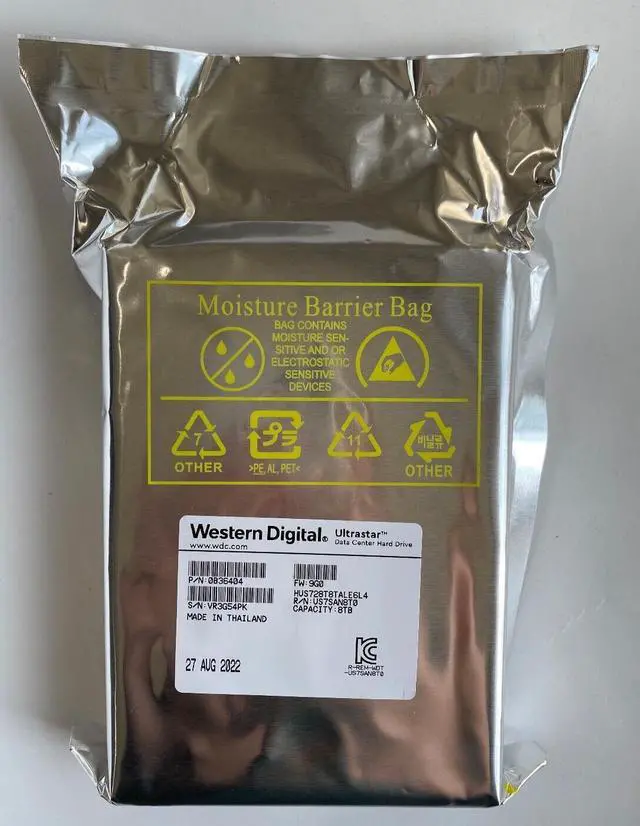 Alt view image 3 of 3 - NEW!!! WESTERN DIGITAL HUS728T8TALE6L4 8TB 7.2K SATA 6GB/S 256MB 3.5" HARD DRIVE - OEM