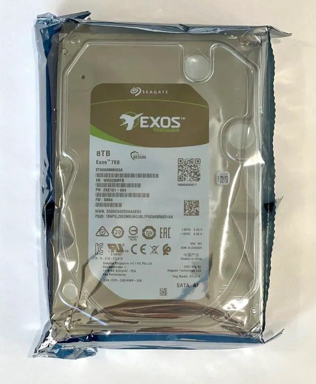 Main image of BRAND SEAGATE ST8000NM000A EXOS 7E8 3.5" 8TB SATA 6Gb/s 7.2K RPM HARD DRIVE