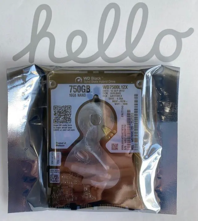 Main image of WD WD7500L12X 750GB SSHD 16GB NAND 2.5" Internal SOLID STATE HYBRID DRIVE