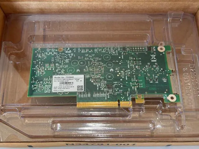 Alt view image 2 of 2 - Mellanox ConnectX-3 QDR InfiniBand MCX354A-QCBT 10GbE NIC