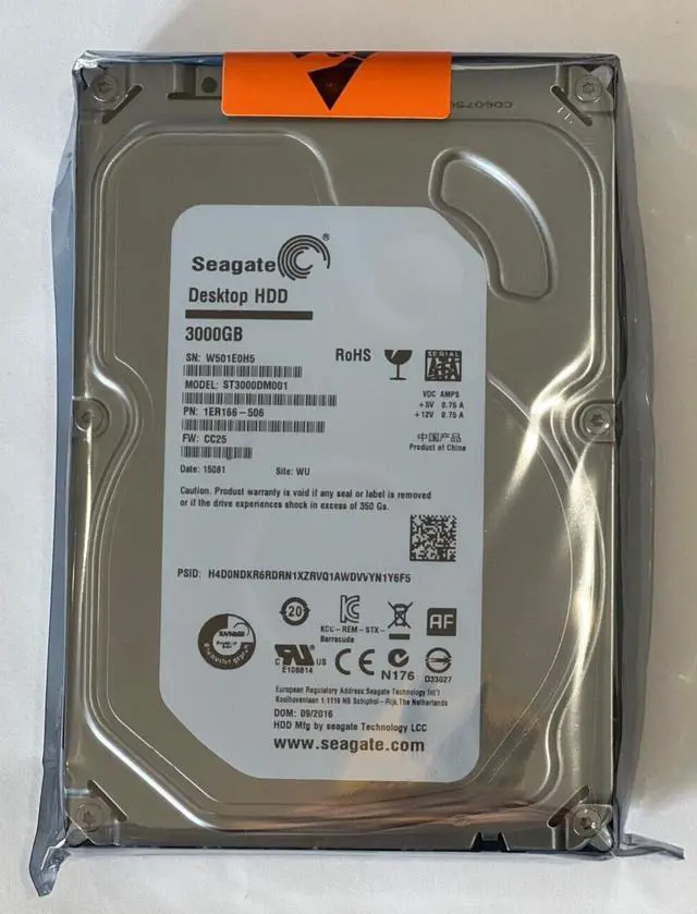Main image of SEAGATE DESKTOP HDD ST3000DM001 3TB 64MB CACHE SATA 6.0Gb/s 3.5" INTERNAL 7200RP