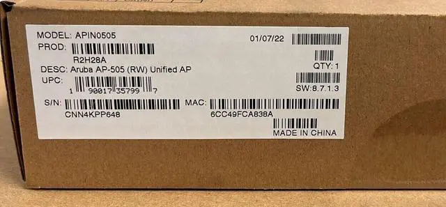 Main image of HPE Aruba AP-505 Campus Wireless Access Point - R2H28A NEW