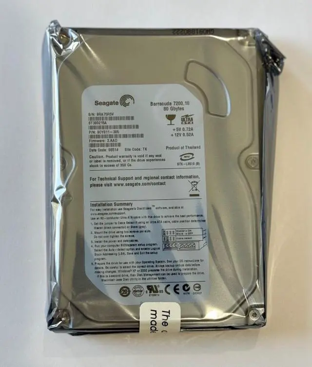 Main image of BRAND SEAGATE BARRACUDA 80GB ST380215A 7200 RPM Hard Disk Drive