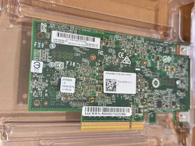 Alt view image 4 of 4 - (NOT FOR HOME PC!) HP SmartHBA 2100-4i4e/HPWS SAS Adapter 858096-001 12GB/s X8 PCIe Raid