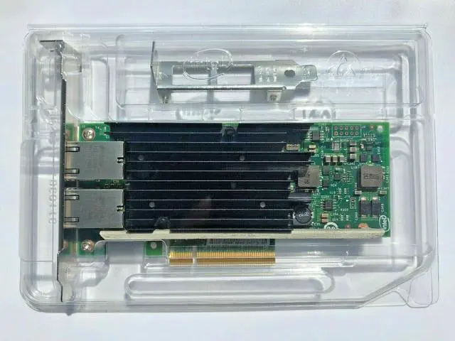 Alt view image 3 of 10 - X540T2BLK ORIGINAL INTEL 10Gb X540-T2 DUAL PORT NIC NETWORK ADAPTER X540T2BLK