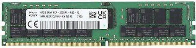 Alt view image 3 of 3 - Hynix 64GB 2Rx4 RDIMM- 3200MT/s (HMAA8GR7CJR4N-XN-OSTK) - OEM