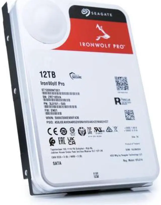 Alt view image 3 of 7 - Seagate IronWolf Pro 12TB 7.2K RPM SATA 6Gb/s 3.5in Enterprise HDD ST12000NT001
