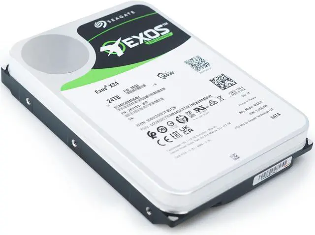 Alt view image 5 of 7 - Seagate Exos X24 24TB SATA HDD ST24000NM002H 7.2K RPM 6Gb/s 512e 3.5in 512MB