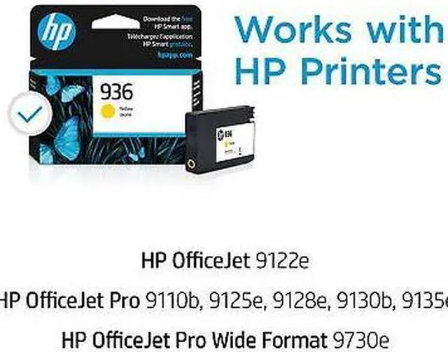 Alt view image 4 of 5 - HP 936 Yellow Original Ink Cartridge, ~800 pages, 4S6V1LN