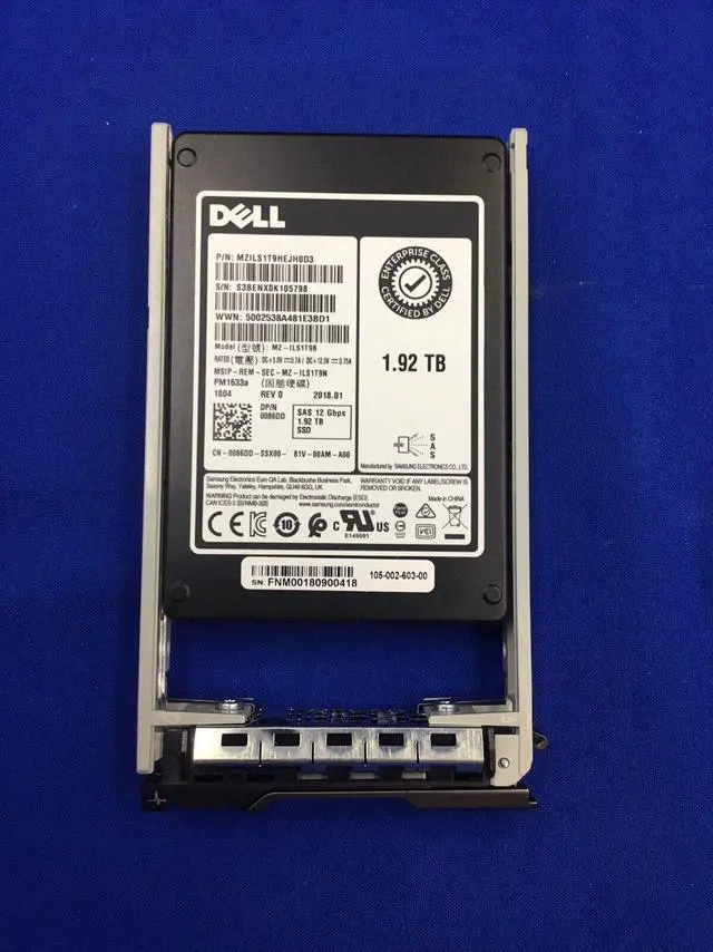 Alt view image 4 of 4 - (NOT FOR HOME PC!) 086DD DELL 1.92TB SAS 12GBPS READ INTENSIVE 512E 2.5INCH SSD MZ-ILS1T9B 0086DD