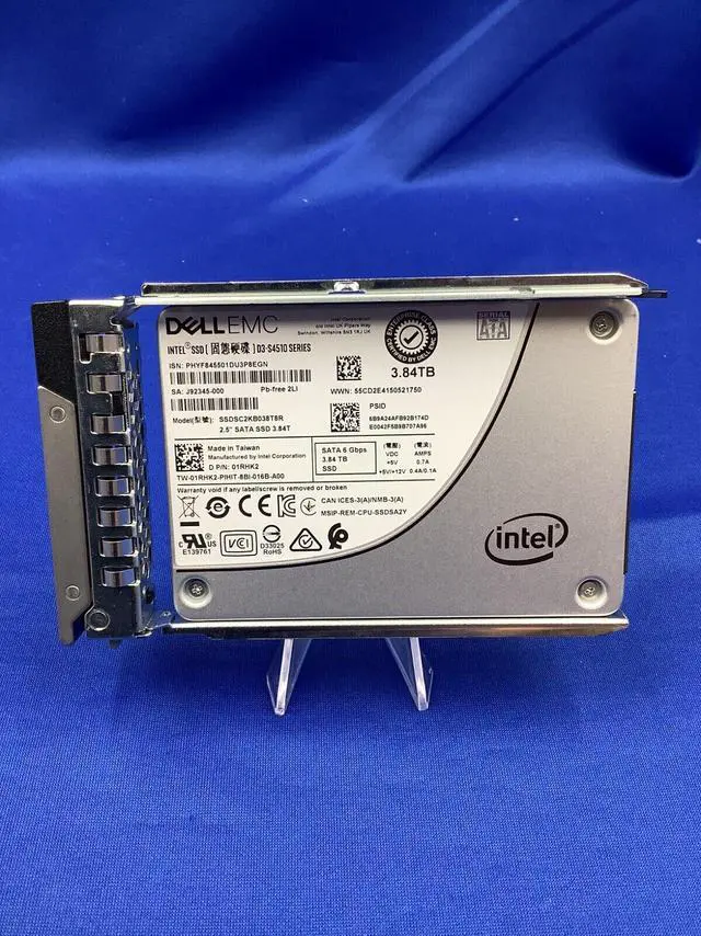 Main image of DELL 1RHK2 Intel 3.84TB D3-S4510 6Gb/s SATA 2.5'' SSD 01RHK2 SSDSC2KB038T8R