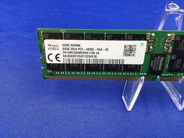 Alt view image 2 of 6 - HMCG94MEBRA119N HYNIX 64G (1X64GB) 2RX4 PC5-4800E RDIMM MEMORY