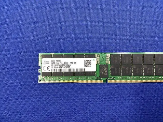 Alt view image 6 of 6 - HMCG94MEBRA119N HYNIX 64G (1X64GB) 2RX4 PC5-4800E RDIMM MEMORY