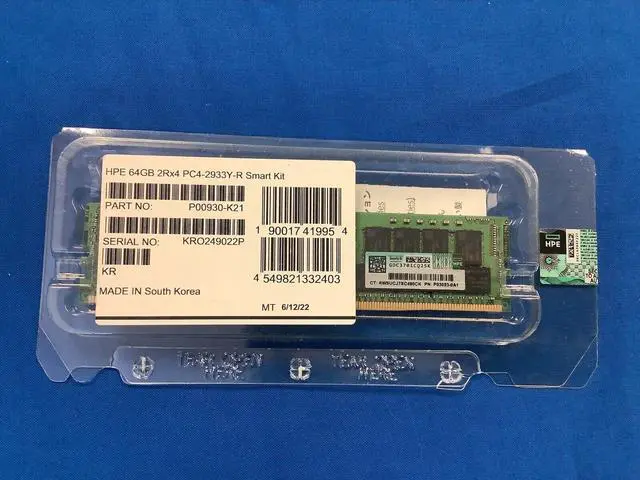 Main image of (NOT FOR HOME PC!) P00930-B21 HPE 64GB 2RX4 DDR4-2933 REGISTERED SMART MEMORY P06192-001 P03053-0A1