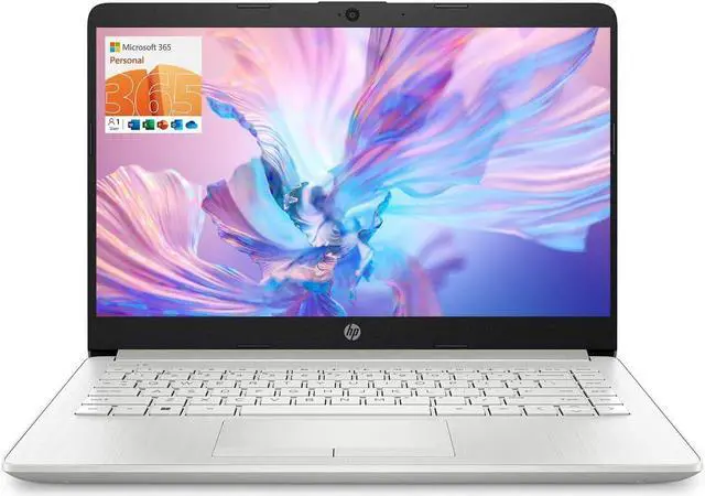 Alt view image 2 of 7 - HP Laptop 14" HD Intel Celeron N4120 8GB 64GB eMMC Webcam Office 365 Silver