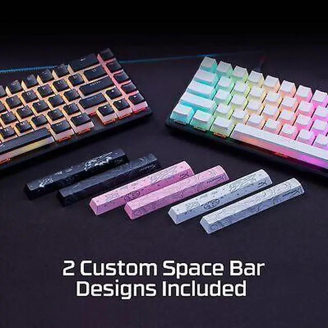 Alt view image 4 of 6 - HyperX Pudding Keycaps 2 - Full Key Set - PBT - White (US Layout)
