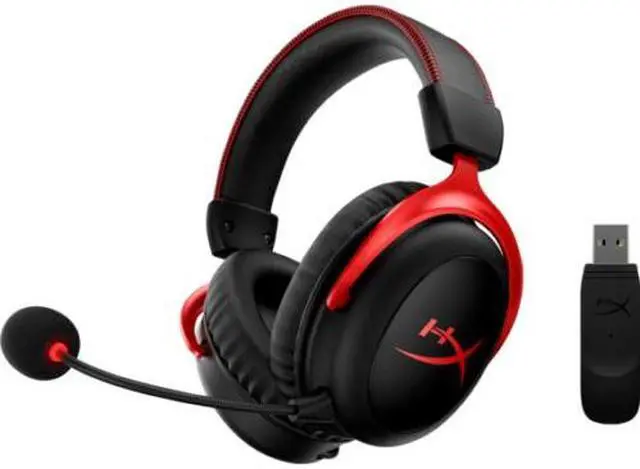 Alt view image 4 of 6 - HyperX Cloud II Wireless - Gaming Headset (Black-Red)
