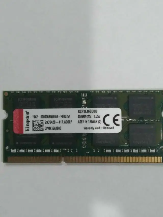 Main image of Kingston 8GB PC3-10600 DDR3-1333MHz non-ECC Unbuffered SoDIMM 204pin KCP313SD8/8