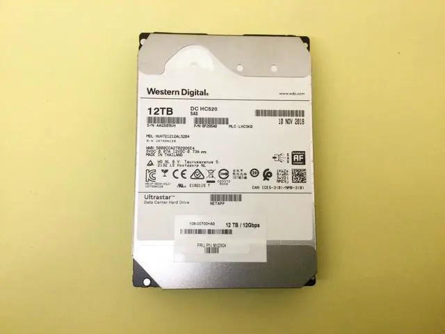 Alt view image 2 of 3 - (NOT FOR HOME PC!) Netapp WD DC HC520 12TB 7.2K SAS 12Gbps 256MB 3.5" HDD HUH721212AL5204 New