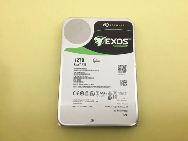 Alt view image 2 of 3 - (NOT FOR HOME PC!) Seagate Exos X16 12TB 7.2K SAS 12Gb/s 3.5" Internal SED HDD ST12000NM004G New