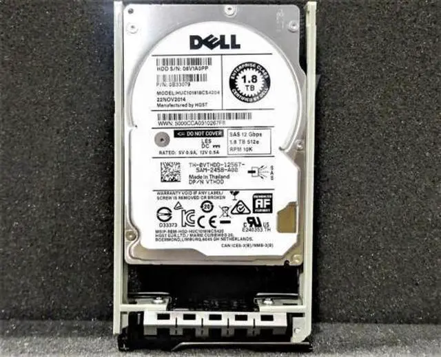Main image of (NOT FOR HOME PC!) VTHDD HUC101818CS4204 Dell 1.8TB 10KRPM 12Gb 2.5" SAS HDD R730xd R930 T330 T530