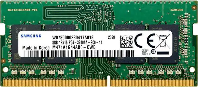 Main image of Samsung 8GB DDR4 3200 MHz PC4-25600 SODIMM Laptop Memory RAM (M471A1G44AB0-CWE)